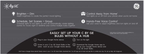 9.5W (60W Bulbs (5 A19 Bulbs) Replacement) C by GE C-Life Soft White Smart LED Light