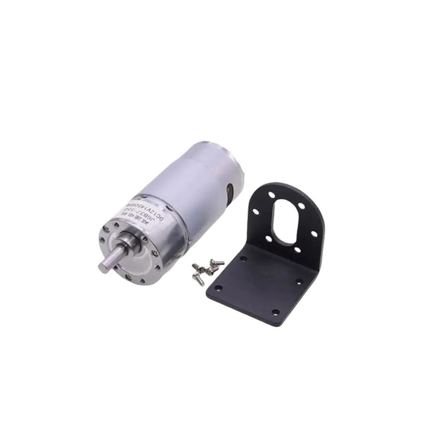 RNUDBLSK 6V12V JGB37-550 37mm DC Gear Motor with Bracket Metal Gear Low Speed