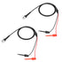 2Pcs Oscilloscope Probes, Clip Test Grabbers, Coaxial Cable Mini BNC to Dual Testing Plunger Hook