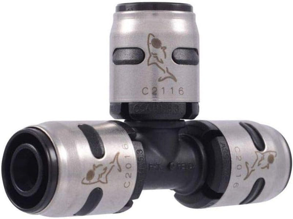 SharkBite 1/2 Inch EvoPEX Tee, Pack of 3, Push to Connect Plumbing Fitting, PEX, K362Z3