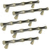 5PCS Bamboo Imitation Bronze Cabinet Pulls, 3.8-inch Hole Centers Drawer Handle Furniture Hardware