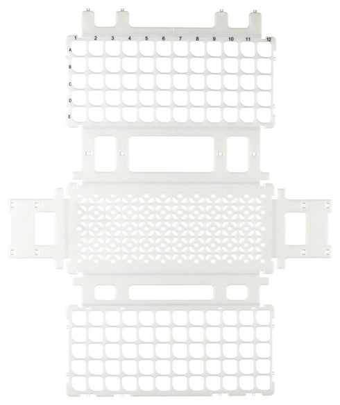 Caplugs Evergreen 240-3201-W8SI Test Tube Rack. for 16 mm Tubes, 60 Places, Polypropylene, White