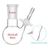 stonylab 50 ml Reaction Flask, Borosilicate Glass Single-Neck Round Bottom Flask with 24/40 Joint & PTFE Stopcock Valve