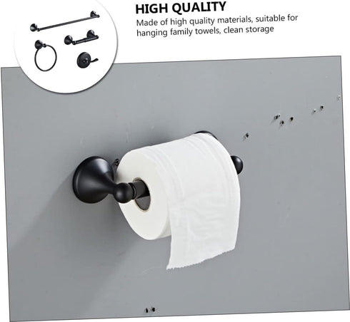 Set Gadpiparty Stainless Steel Bathroom Towel Holder Black Towel Rack with Elegant Design Space-Saving
