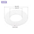 PATIKIL Nylon Flat Washers 8mm ID 16mm OD, 0.9mm Thick M8 Hard Plastic Round Sealing Flange Gaskets, Qty 50