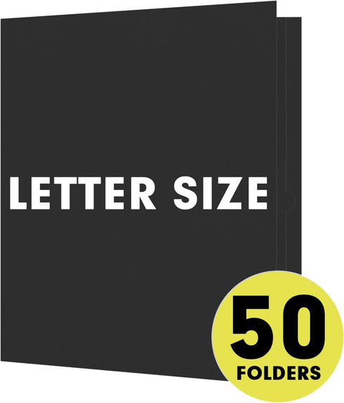 Two Pocket Folders, RAZCC 50 Pack 2 Pocket Folders for Letter Size Paper, Pockets for School Office Business Home