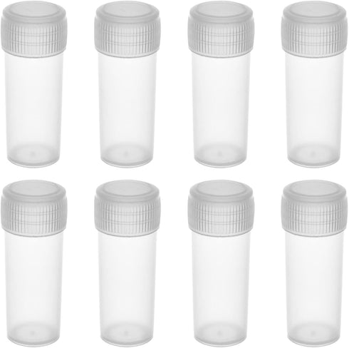 Othmro 50Pcs 5ml Plastic Lab Cylindrical Chemical Reagent Bottle, Wide Mouth for Liquid Storage
