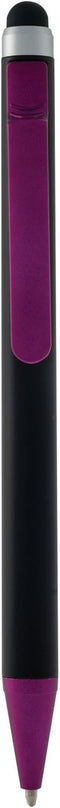 Monteverde S-105 Clip Action One-Touch Ballpoint Pen with Top Stylus, Magenta by Monteverde