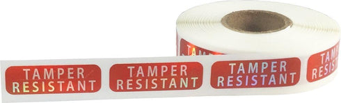 Tamper-Resistant Metallic Labels 0.5 x 1.5 Inch - 500 Total Tamper Proof Stickers for Food Delivery