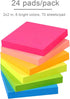 Vanpad (24 Pack) Sticky Notes, 2x2 in Bright Colorful Memo Pads with Strong Adhesive, 64 Sheets/Pad