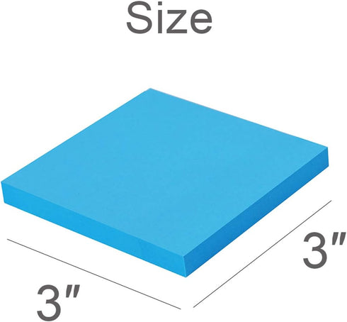 Sticky Notes 3x3 Inches - Bright Colors Self-Stick Pads, Easy to Stick for Home, Office, Notebook, 82 Sheets/Pad