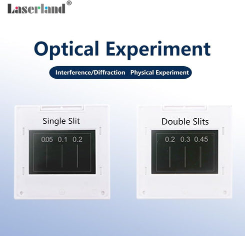 50 50mm Young's Double-Slit Experiment, Single Slit, with Holder Observation Board Red Light Source, Optics Elements