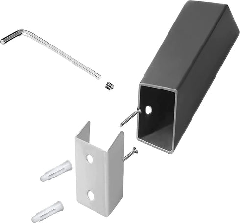 YJ YANJUN Black Towel Hook Set of 2, 304 Stainless Steel Robe Hook for Bathroom, Wall Mounted Coat Hook