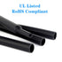 20 Ft 3/8" Dual Wall Black Heat Shrink Tubing, 20 PCS, No Wrinkle Electrical Shrink Tube for Wires, Marine Grade