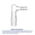 Glass 90 Degree Vacuum/Gas Adapter, Borosilicate Glass Bent Inlet with 14/20 Inner Joint for Lab Supply