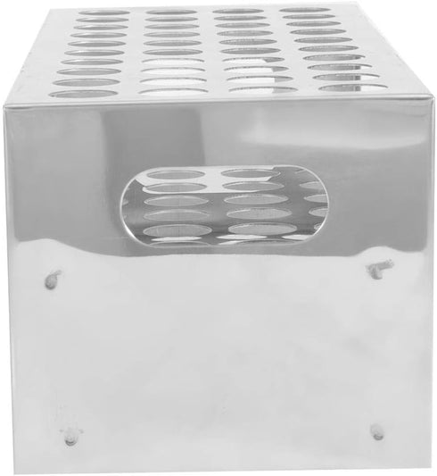Stainless Steel Punch Plate Test Tube Rack, 40 Holes Large Capacity Lab Holder (15.5 * 40mm)