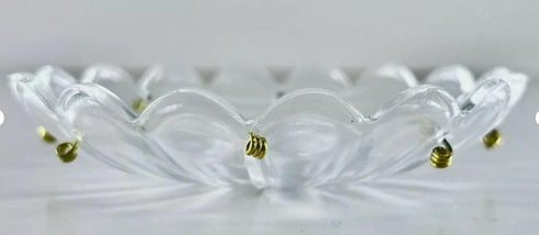 Generic 3.8 0.8 8 0.9" x with Gold Pins Crystal Glass Chandelier Bobeche Center Hole