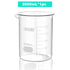 ONiLAB Griffin Low Form Glass Beaker, Vol.2000ml, 3.3 Borosilicate with Printed Graduation 13900247