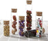 10Pcs 60ml Glass Test Tubes with Cork Stoppers, Clear Flat Borosilicate Glass Bottles for Storage