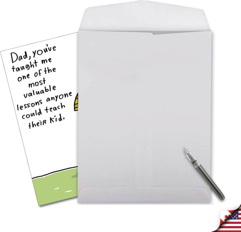 NobleWorks Jumbo Funny Father's Day Card w/Envelope, 8.5 x 11, Humor Notecard, Gift for Dad, Stepdad, Grandpa, Papa -