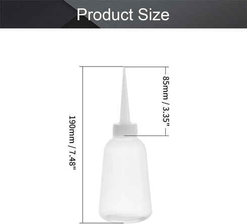 Utoolmart 3pcs 250ml Plastic Squeeze Bottles for DIY, Glue, Oil, and Tattoo Labeling