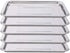 DOWEI 5 Pack Stainless Steel Trays, 13.5" X 10" Surgical Flat Bottom Trays for Dental Medical Body Piercing Lab Supplies
