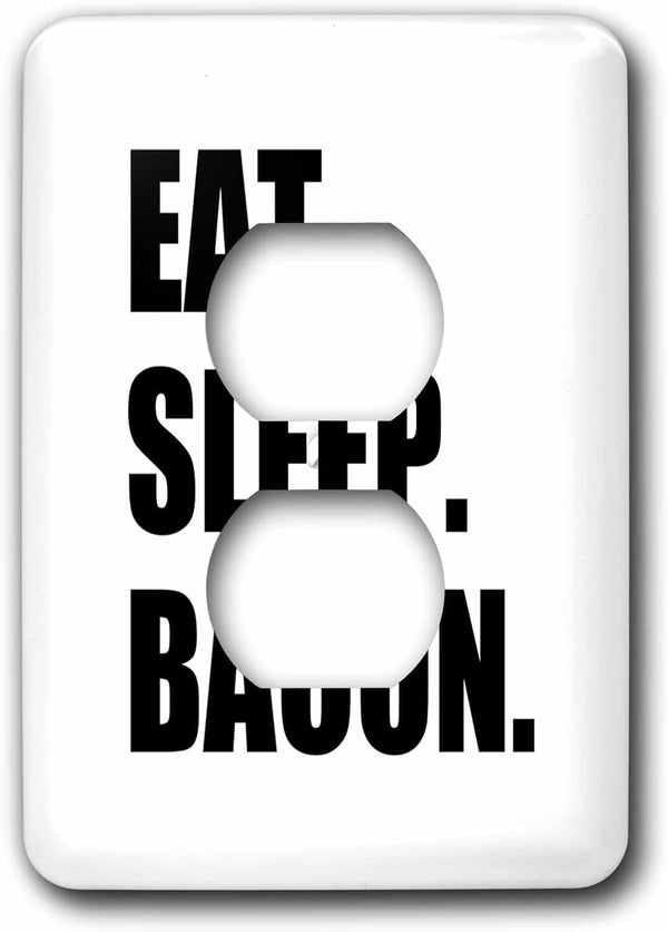 3dRose Eat Sleep Bacon - funny meat love text - fun humor