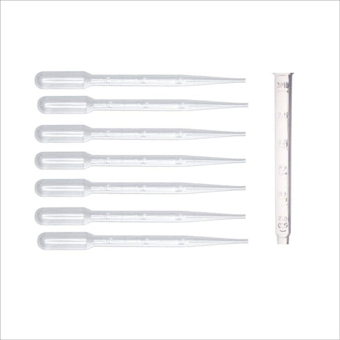 VCCGY 40Pcs 3ml Plastic Transfer Pipettes - Disposable Droppers for Watercolor Art, Science Laboratory, Handmade