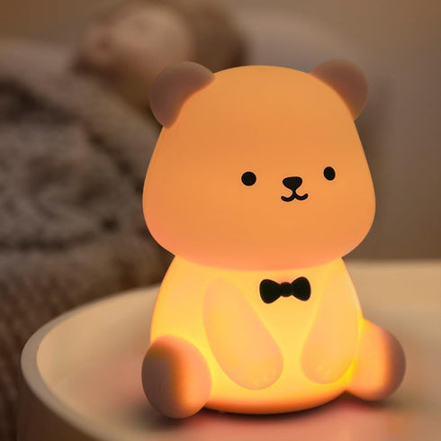 30min 3 6 Bear Night Lamp- Auto-Off Kids Toddler Nursery Bedside Nightlight, Brightness Modes Light Colors Night Light