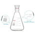 StonyLab 250ml Glass 24/40 Erlenmeyer Flask, Borosilicate Heavy Wall Flask with 24/40 Standard Taper Joint
