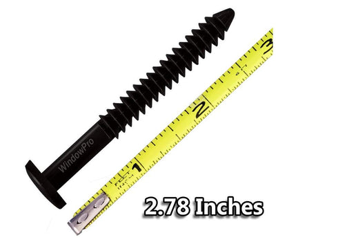 WindowPro 3 inch 32 Pack Window Shutters Panel Peg Lok Pin Pegs Screws Spikes Fasteners (Black) Exterior Vinyl Shutter