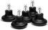 Bell Glides Replacement Office Chair Caster Wheels, Low Profile with Soft Rubber Bottom for Stationary Castors