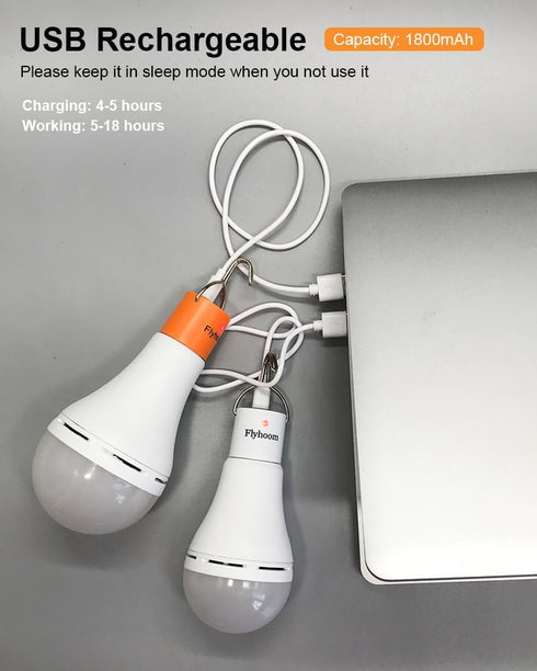 Bulbs 5 Light,1800mAh Bulb USB Rechargeable Light with Remote Timer, Light Modes, Daylight & Amber Rechargeable LED
