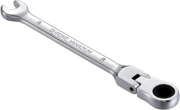 KATUR 8mm Ratcheting Wrench Set - Flexible Pivoting Head Ratchet Combination Spanner Tool