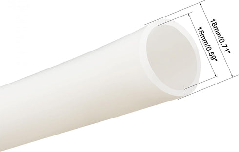 uxcell 15mm x 18mm Beige Heat Resistant Silicone Tube Water Air Pump Hose 1M Length by uxcell