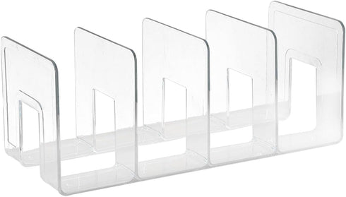 Baoblaze Countertop Book Stand Acrylic Bookends Multifunction Bookshelf Dividers Purse Handbag Organizer for Study Room