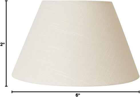 Urbanest 6 1/2-inch 12-inch 7 1/2-inch, Downbridge Uno-fitter Linen Lamp Shade, by by Off White