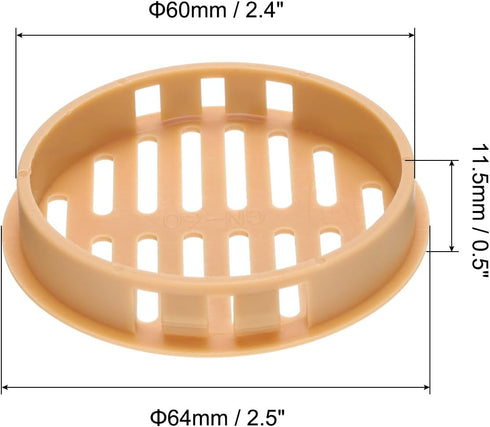 uxcell 20Pcs 60mm/2.4in Air Vents, Orange Plastic Soffit Vent Cover for Bathroom, Home, Office, Kitchen