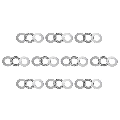 uxcell AXK2035 Thrust Needle Roller Bearings with Washers, 20mm Bore, 35mm OD, 2mm Width, 10pcs