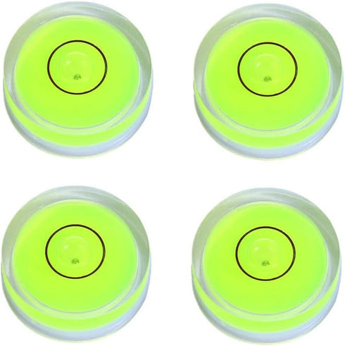 4Pcs Small Circular Bubble Levels, Mini Stick-on Bubble Spirit Level Measuring Layout Tools (25x10mm)