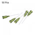 uxcell 50 Pcs 14G Plastic Dispensing Needles, 1" PP Glue Needle Tube Blunt Luer Lock Tips for Liquid Glue Gun, Olive