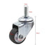 Luomorgo 8 Pcs 1" Caster Wheels Swivel Stem Casters for Small Tiny Shopping Cart Trolley Wheel, No Noise TPE M6 x 15mm Threaded Stem Caster, 141lb/64kg Load Capacity