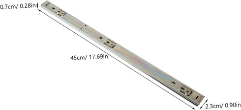 2pcs VILLCASE Heavy Duty Full Extension Keyboard Drawer Slides Bearings for Bedside Cabinets and Furniture Smooth Quiet