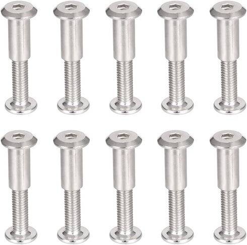 uxcell Screw Post Fit for 5/16"(8mm) Hole Dia, Male M6x20mm Binding Bolts Leather Fastener, 10 Sets