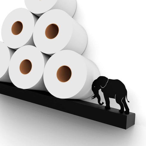 Artori Floating Toilet Paper Shelf Storage - Bathroom Wall Decorations, Tilted Wall Toilet Paper Holder, Mounted Toilet