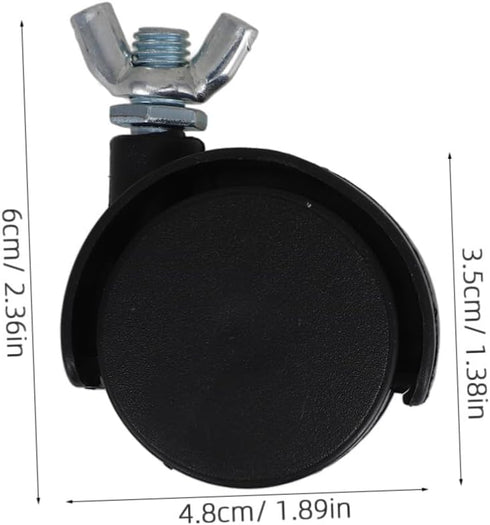 8mm Alipis Heavy Duty Heater Casters Swivel Caster Wheels for Rolling Cart for Refrigerator