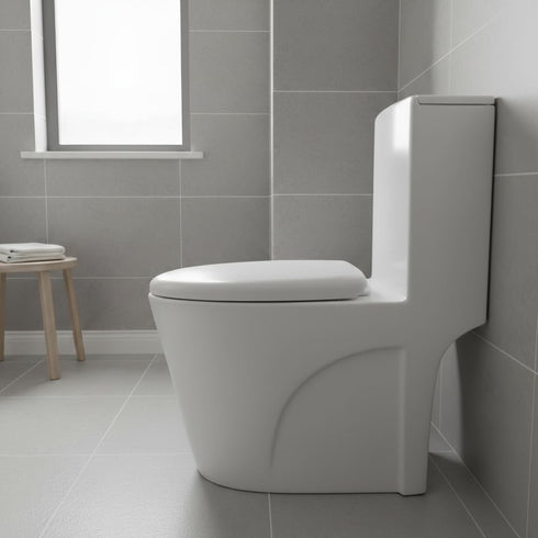 MinSha MinS709, 18.5" 18.1"19.3") Elongated V-Shape Toilet Seat Matte Finish, Fits (Approx. Toilets, Quiet-Close Lid