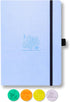 Dingbats - Earth Dotted A5 Medium Notebook, Sky Blue Great Barrier Reef, Hardcover, Cream 100gsm Ink-Proof Paper