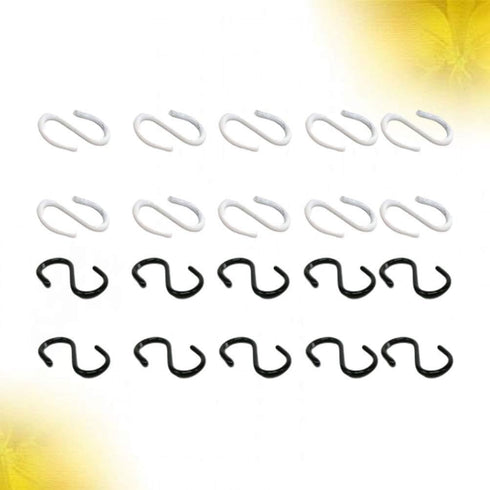 EXCEART Mini S Hooks - 20Pcs Miniature Dollhouse Hooks for DIY Crafts Jewelry Hanging Ornament