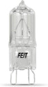 Feit Electric 60W T4 Halogen Light Bulb, G9 Bi-Pin Base, 3000K Warm